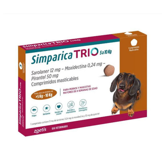 Simparica Trio 5 a 10kg 3comp