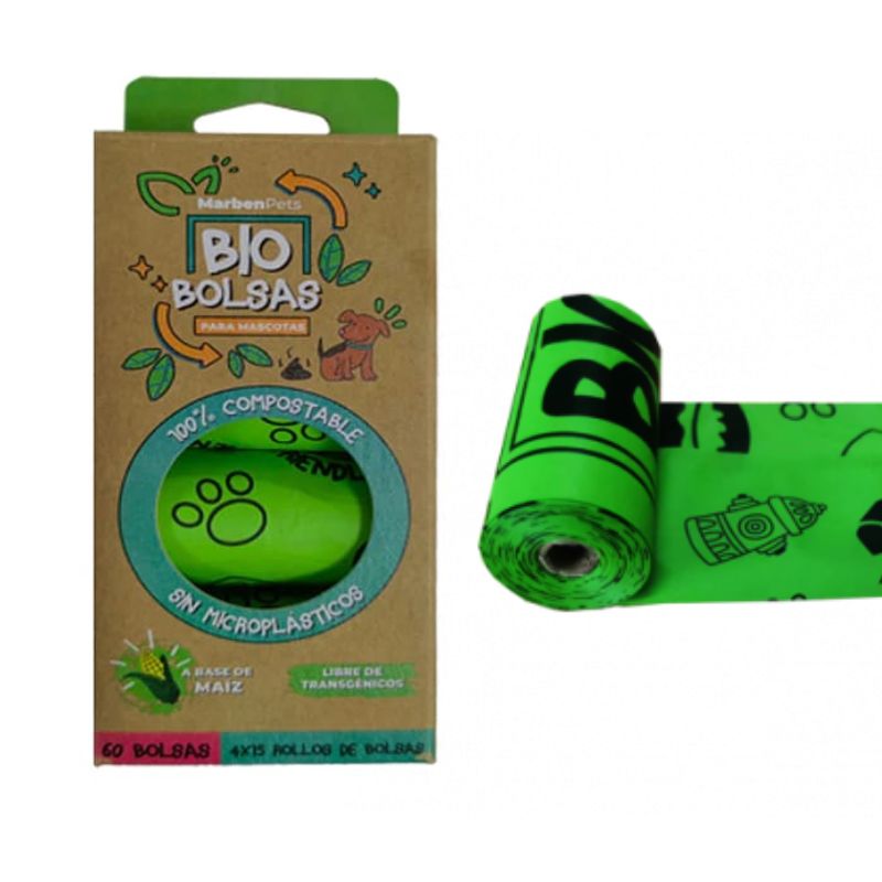 Bolsas fecas biodegradables - 4rollos