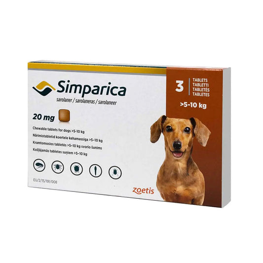 Simparica 5 a 10kg  3comp