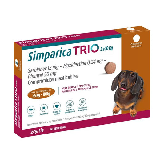 Simparica Trio 5 A 10kg 1 Comprimido