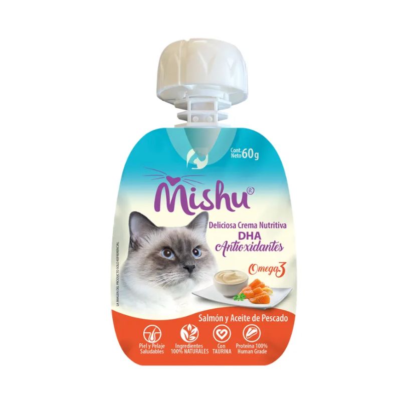 Mishu Gato Salmón y Aceite de Pescado 60 g