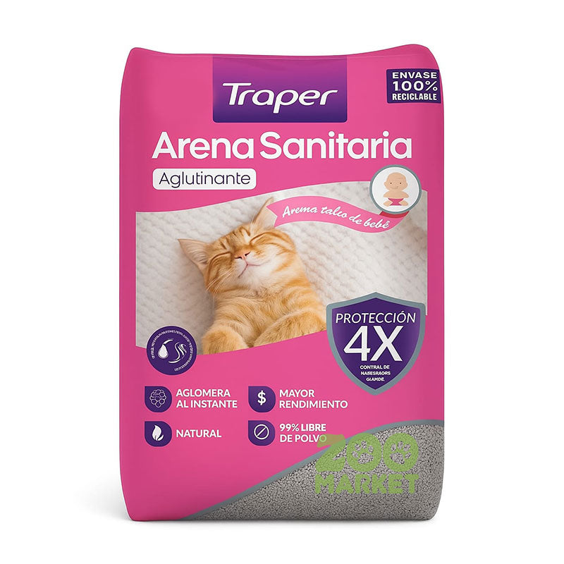 Arena traper talco de bebe 9kg