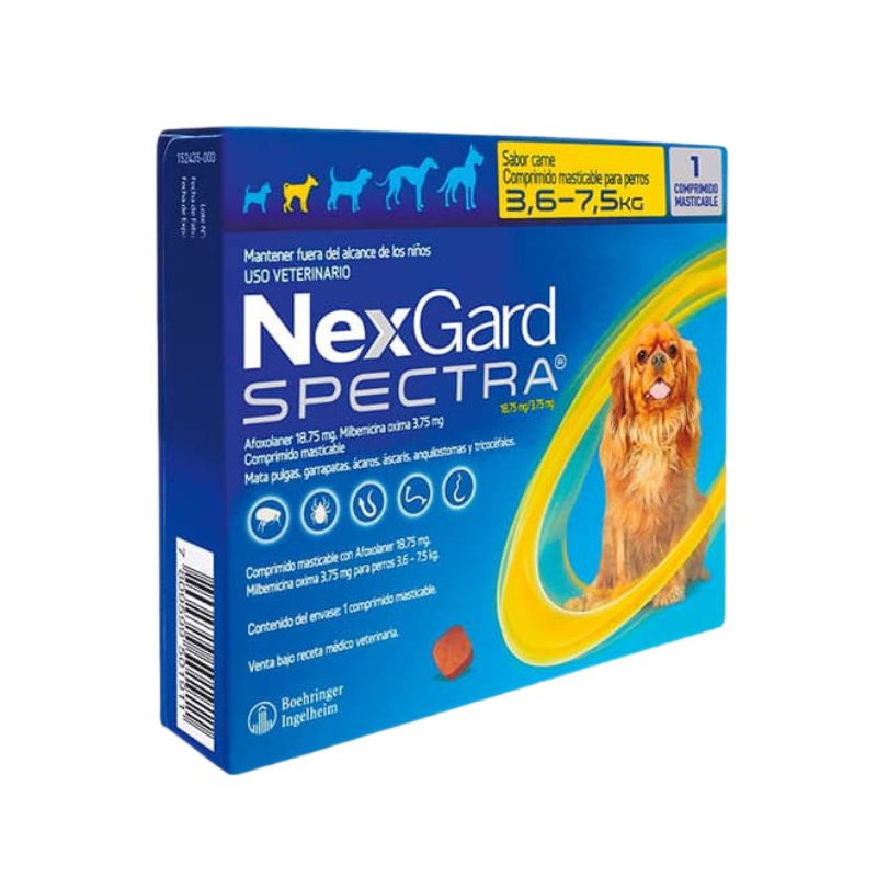 Nexgard Spectra 3.6 a 7.5 kg - 1 Comp