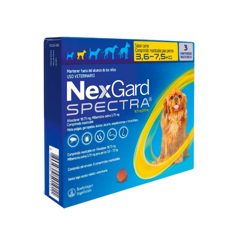 Nexgard Spectra 3.6 - 7.5Kg - 3 Comp