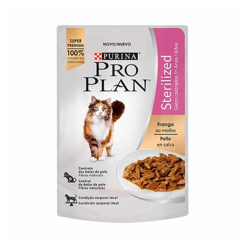 Pro Plan Pouch Gato Esterilizado Pollo 85 gr