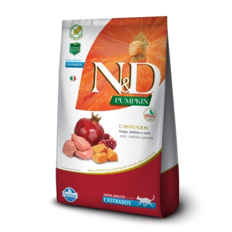 N&D Calabaza Pollo Gato Adulto Castrado  1.5kg